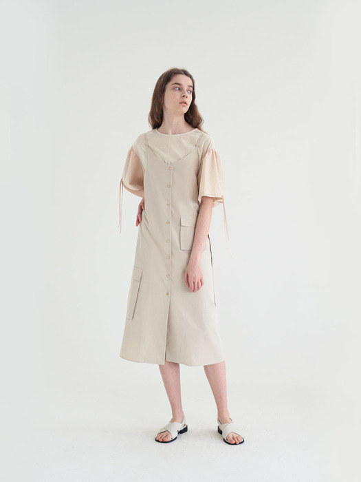 20 SUMMER_Beige Pocket Slip Dress