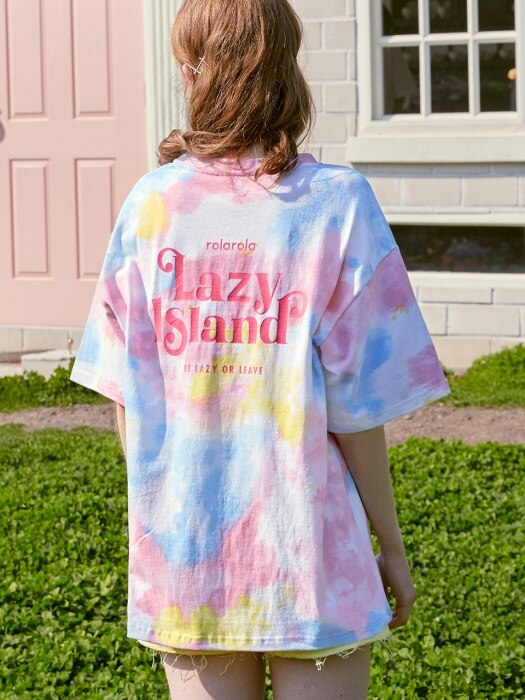 (TS-20325) ROLAROLA TIE-DYE T-SHIRT PINK