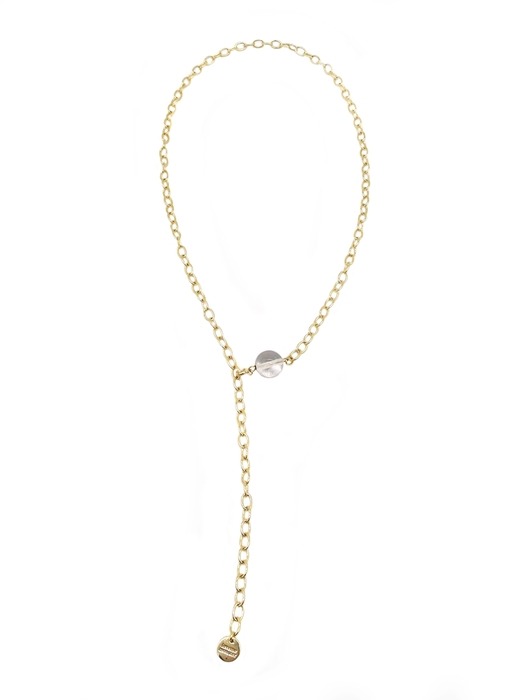 Bold Crystal & Gold Chain Necklace