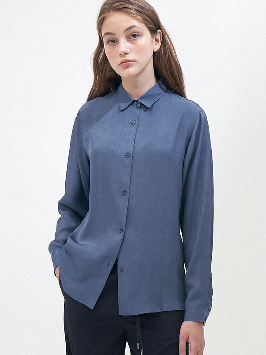 Long Sleeve Sherbet Shirts [Navy]
