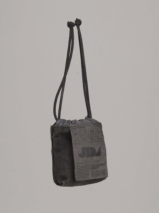 PIG DYED CANVAS POUCH (CHARCOAL)