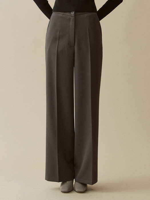 V.basic straight pants (brown)