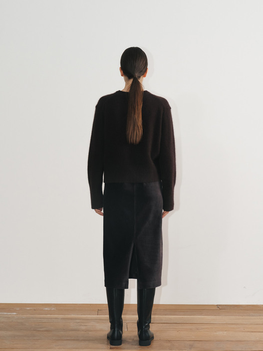  Velvet skirt(brown)