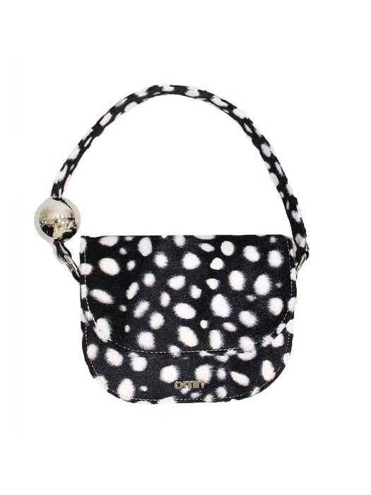 string ball bag _dalmatian/black