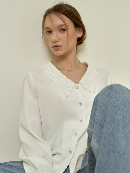 Wendy Collar Blouse_Milk