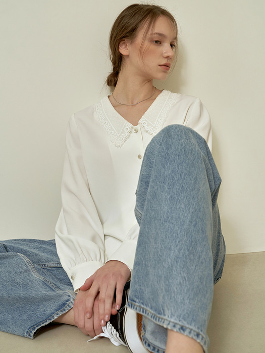 Wendy Collar Blouse_Milk