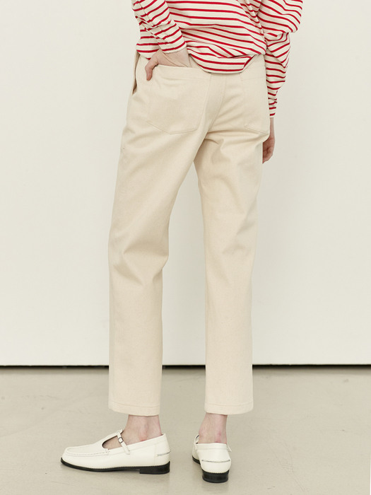 [N]SANSEMI Straight fit trousers (Cream)