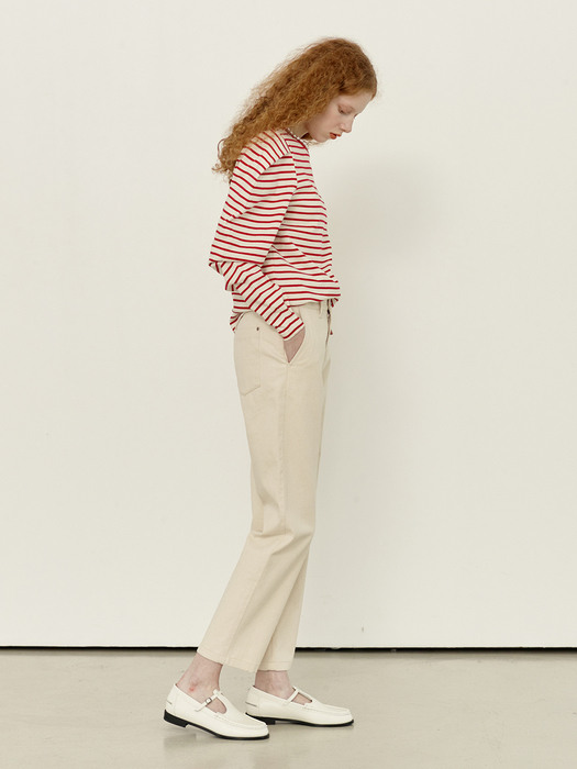 [N]SANSEMI Straight fit trousers (Cream)