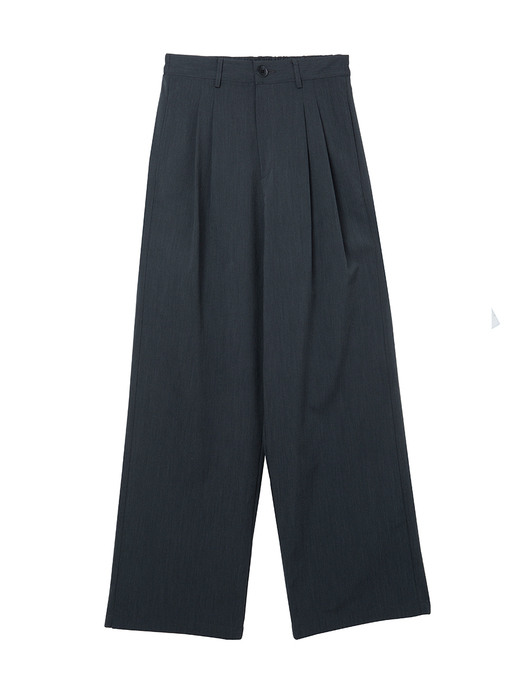 TWO TUCK WIDE PANTS (CHARCOAL)