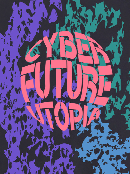 cyber future utopia t-shirt_chacoal navy