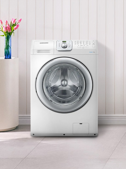삼성 버블샷 드럼세탁기 WF14F5K3AVW1 14kg  세탁전용 (설치배송)