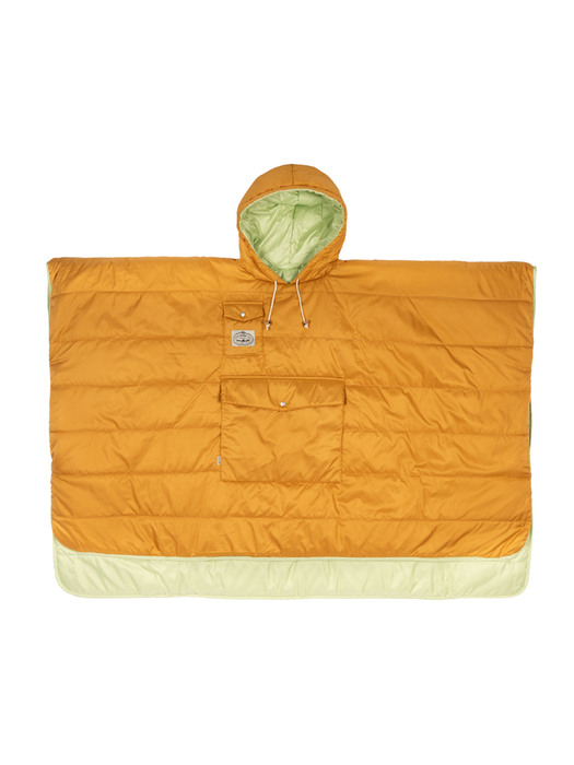 REVERSIBLE CAMP PONCHO / CUCUMBER & TEA