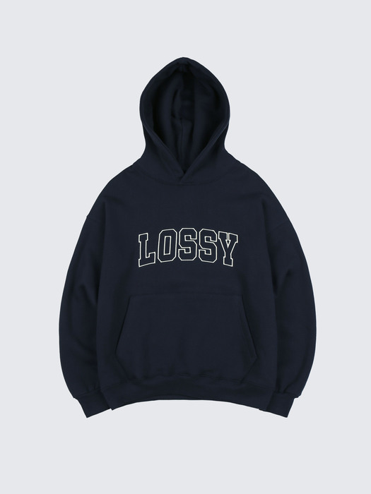 Lossy Logo Hoodie Navy