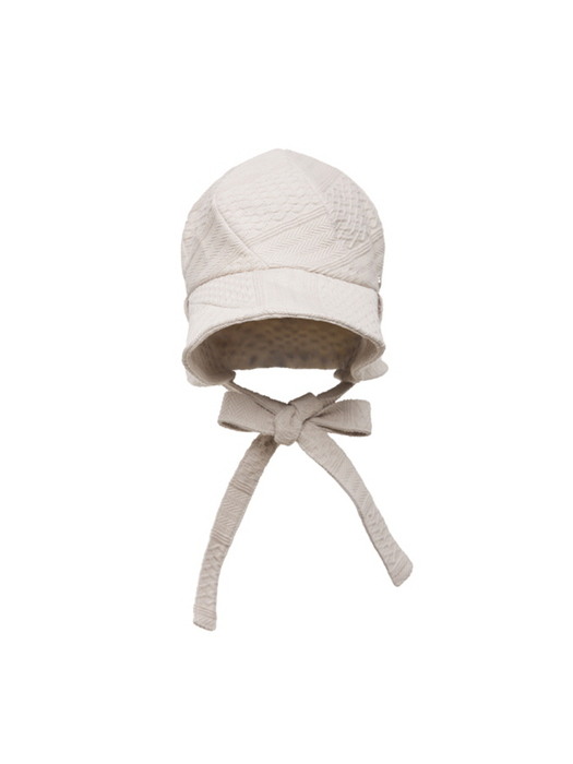 Twisted bell hat -Cotton ivory