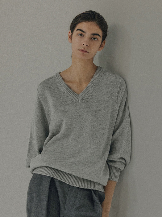 Pound light wool sweater (Gray)