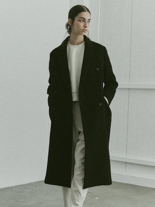 [EXCLUSIVE] cashmere coat (black)