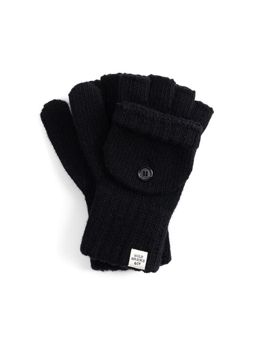 CONVERTIBLE FINGERLESS GLOVES (black)