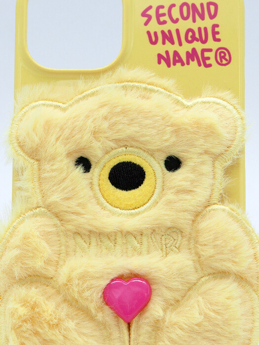 SUN CASE PATCH FUR BEAR LEMON YELLOW