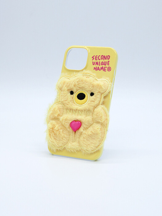 SUN CASE PATCH FUR BEAR LEMON YELLOW