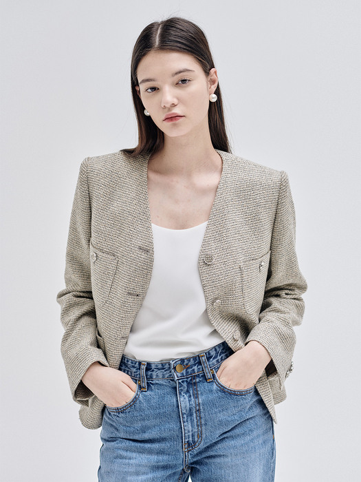 22SN tweed crop jacket [BE]