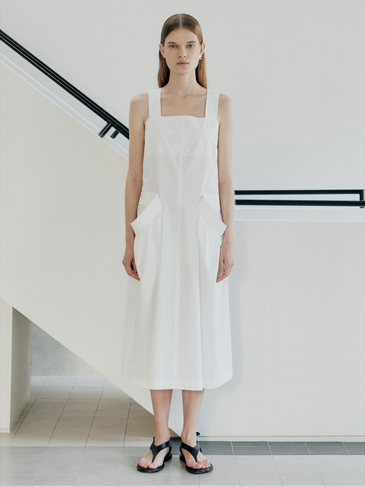 22SS APRON DRESS - WHITE