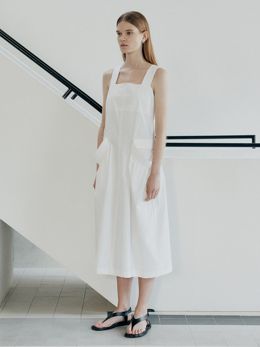 22SS APRON DRESS - WHITE