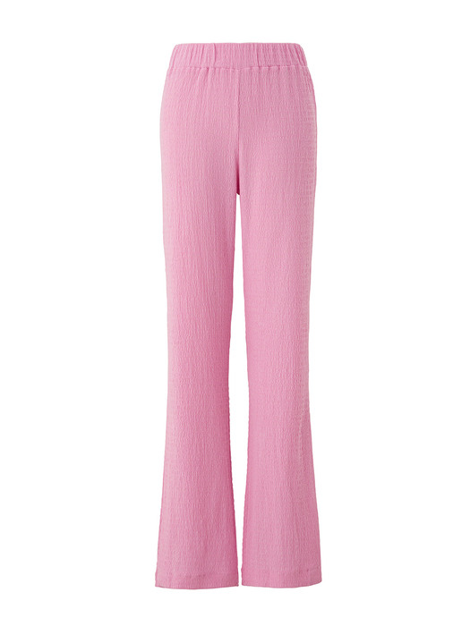 Side Slit crinkle pants - Pink
