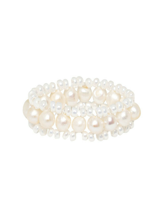 Bubble Beads Ring (Cream)