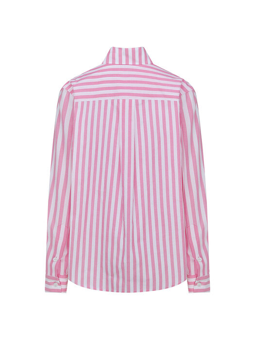 [단독]Cotton Stripe Shirt-Pink
