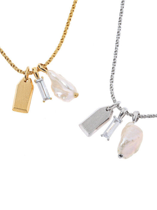 [GRAY Collection] 3 Pendants Set Rope Necklace
