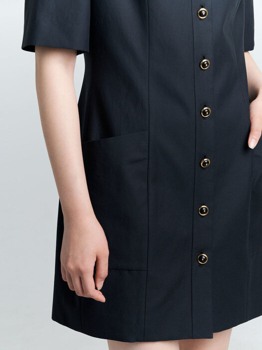 ALEXA NAVY SAIOR COLLAR JACKET DRESS