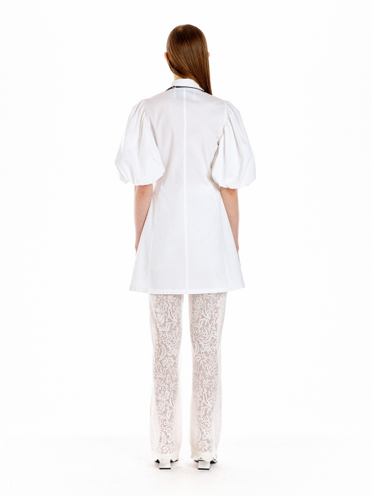 UMBRIA Mini Shirt Dress - White