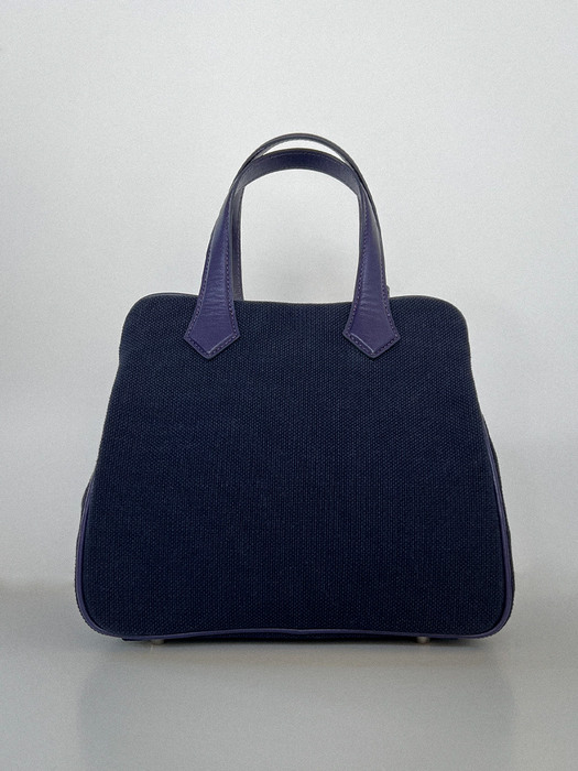 Bowling bag in purple canvas 