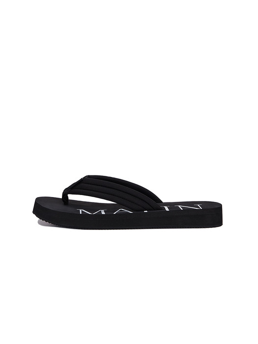 MATIN KIM LOGO COMFORT FLIP FLOP FOR MEN IN BLACK