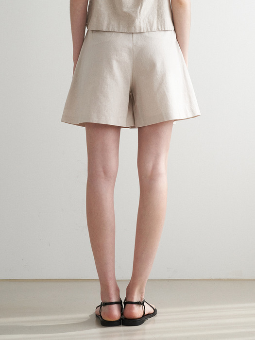 Standard linen short pants - natural