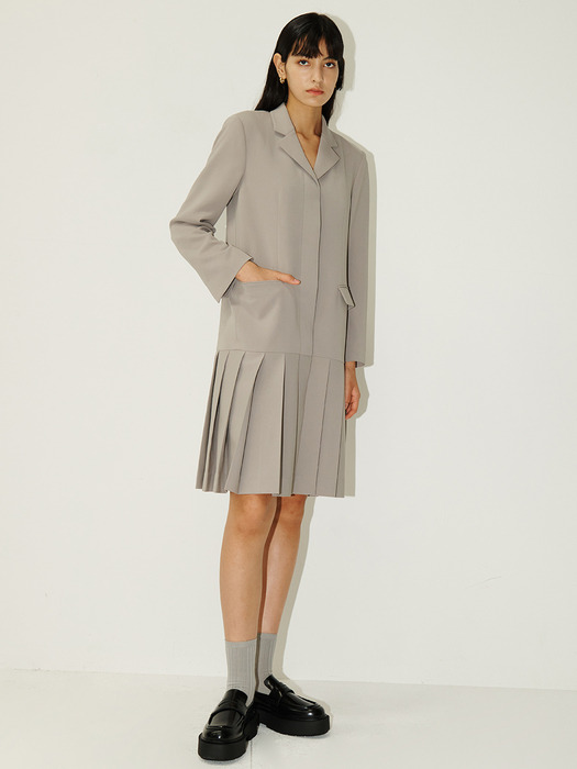 [Drama Signature] Pleated Blazer Dress