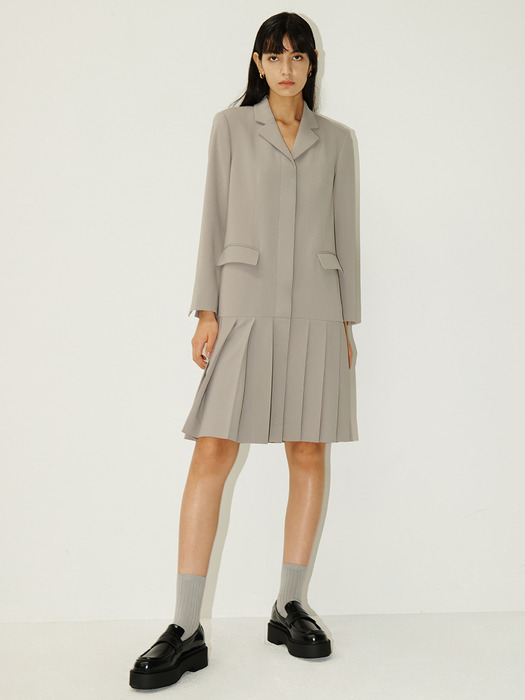 [Drama Signature] Pleated Blazer Dress_2color