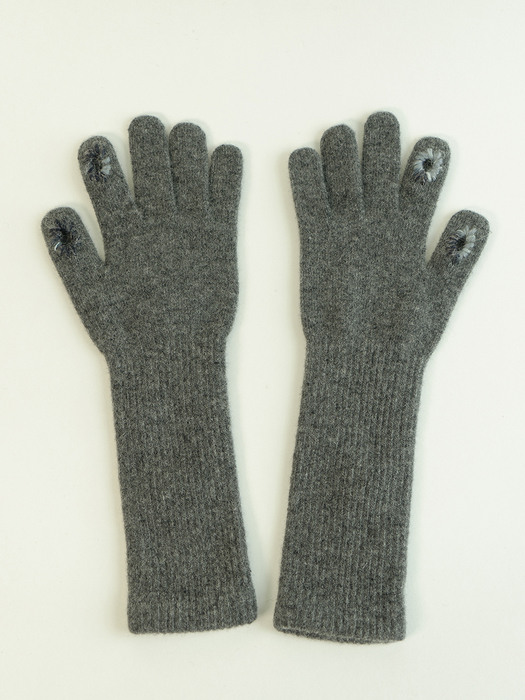 two hole long touch finger gloves