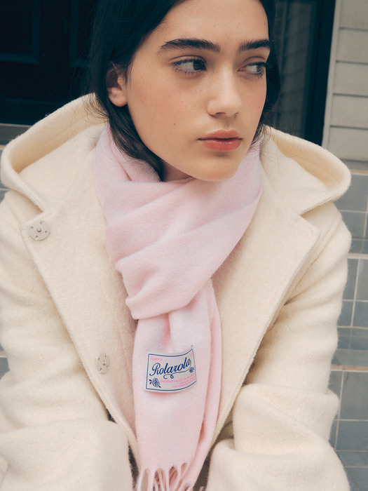 WOOL MUFFLER LIGHT PINK