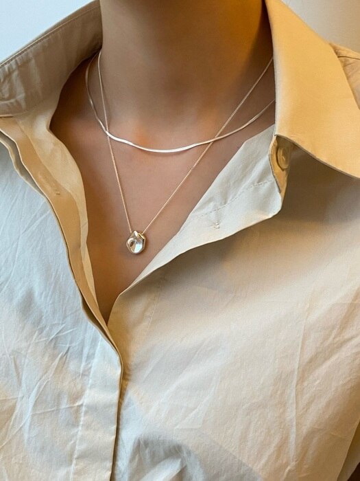 [SILVER925] Pebble necklace