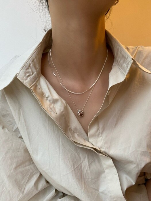 [SILVER925] Pebble necklace