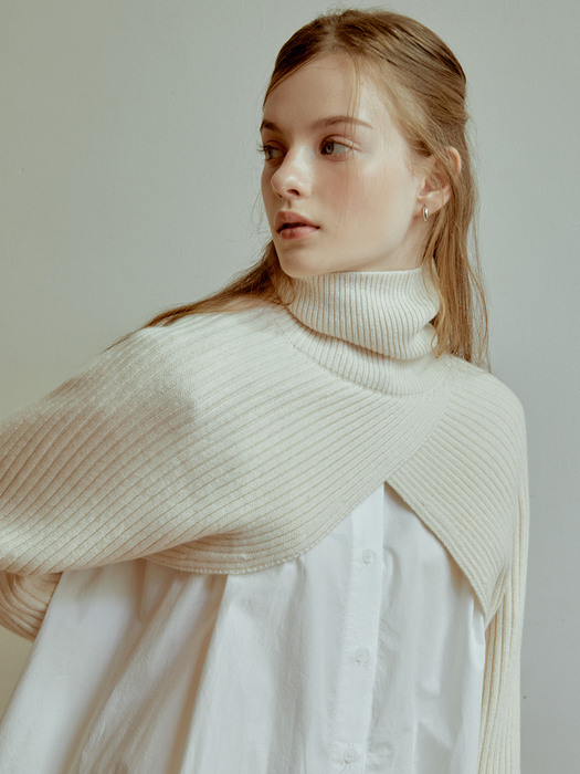 Bolero turtleneck knit (ivory)