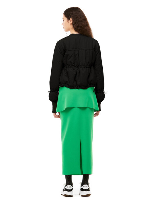 Mika Double Long Skirt_Hockney Green