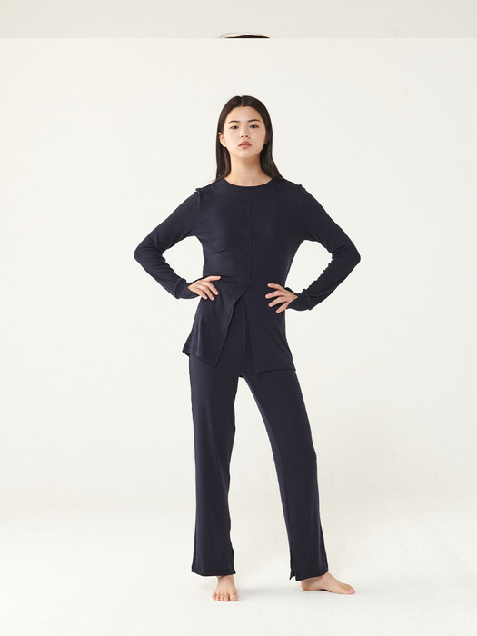 Tencel™ Wool Set_Navy (텐셀 울 니트 세트)
