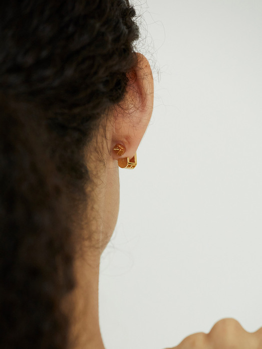 [Silver 925] mesh-fenetre earrings