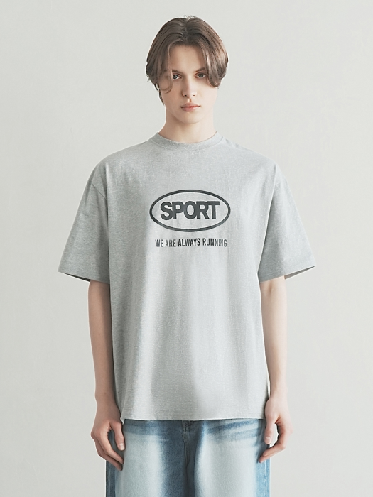 T1002 M SIMPLE LOGO T-SHIRT_GRAY