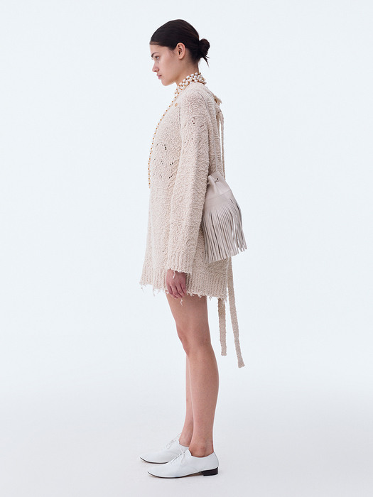 OPEN BACK CABLE OVER SWEATER (CREAM)