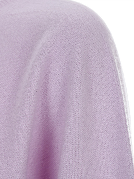 Cashmere wholegarment Irregular Knit top Violet