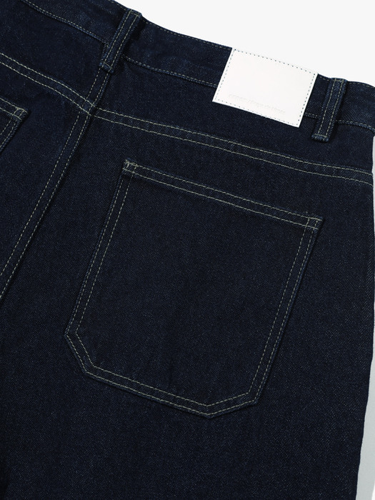 One-Tuck Wide Denim Pants V7_Normal Blue