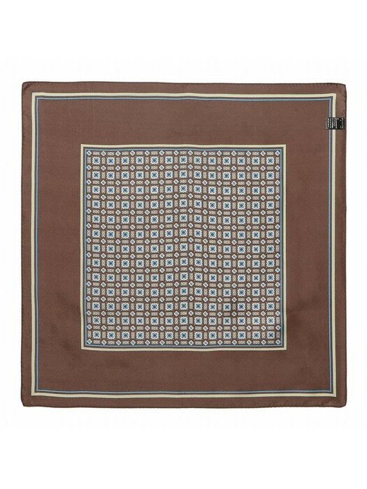 [베노베로] 실크 쁘띠 사각 스카프 square silk scarf brown (BIG1ACSC102W1)